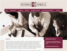 Tablet Screenshot of notaria19torreon.com